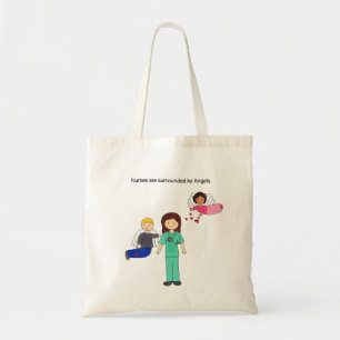 Verpleegkundigen Omringd door Angels Canvas tas