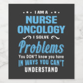 Verpleegkundigen | Oncologie van verpleegsters Wijn Etiket (Enkel label)