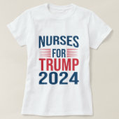 Verpleegkundigen ondersteunen Trump 2024 herverkie T-shirt (Design voorkant)