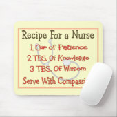 Verpleegkundigen "Ontvangen voor verpleegkundige" Muismat (Met muis)
