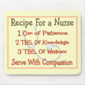 Verpleegkundigen "Ontvangen voor verpleegkundige" Muismat (Voorkant)