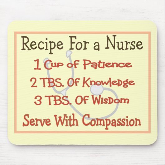 Verpleegkundigen "Ontvangen voor verpleegkundige" Muismat (Voorkant)