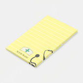 Verpleegkundigen Pet Medische Stethoscoop Geel Gep Post-it® Notes (Schuin)