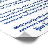 Verpleegkundigen Pledge 11x13 Uitzicht over design Poster (Hoek)