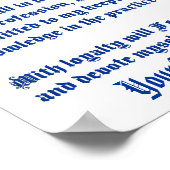 Verpleegkundigen Pledge 16x20 Uitzicht over design Poster (Hoek)