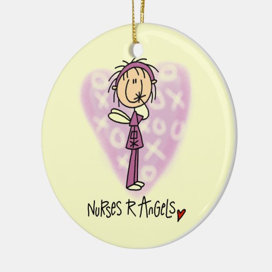 Verpleegkundigen R Angels T-shirts en cadeautjes Keramisch Ornament (Links)