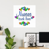 Verpleegkundigen raken levens poster (Thuiskantoor)