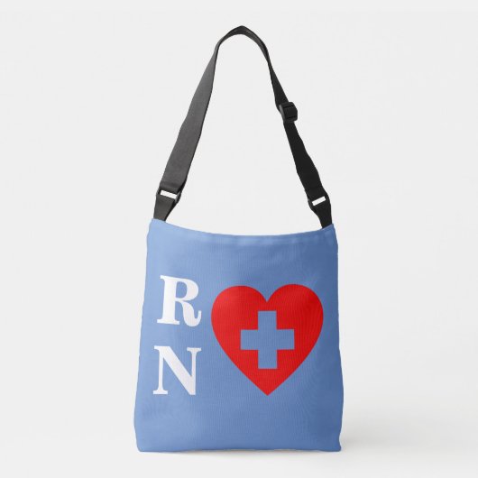 Verpleegkundigen Red Heart Blue Crossbody Tas (Voorkant)
