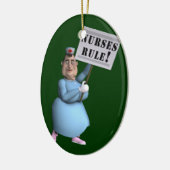 Verpleegkundigen-regel! Keramisch Ornament (Links)