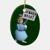 Verpleegkundigen-regel! Keramisch Ornament (Voorkant)