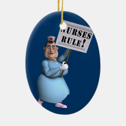 Verpleegkundigen-regel! Keramisch Ornament (Achterkant)