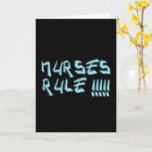 Verpleegkundigen-regel! Zenuwwaardestijging cadeau Kaart (Gele Bloem)