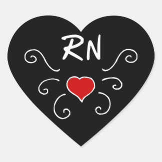 Verpleegkundigen RN Liefde Tattoo Hart Sticker