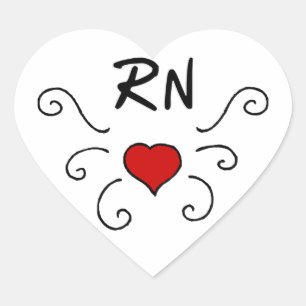 Verpleegkundigen RN Liefde Tattoo Hart Sticker