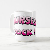 Verpleegkundigen Rock 15 Oz. KoffieMok (Voorkant links)