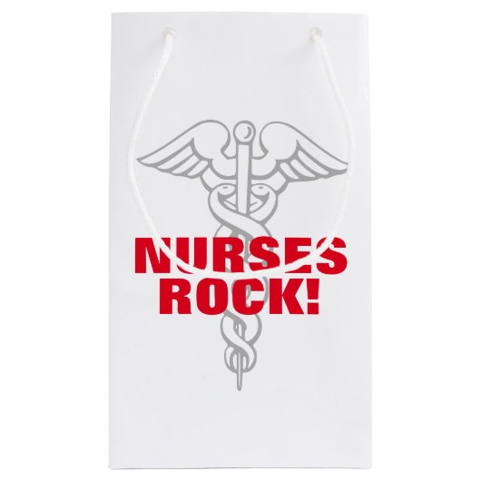 Verpleegkundigen Rock-cadeautas voor verpleegkundi Klein Cadeauzakje (Achterkant)