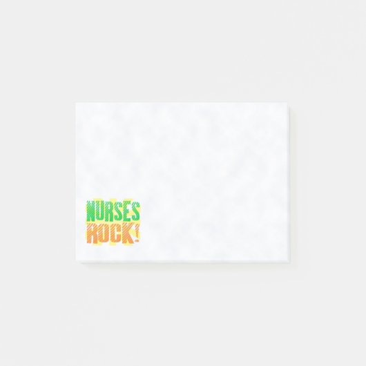 Verpleegkundigen Rock, Oranje/Green Fun Nurse Post-it® Notes (Voorkant)