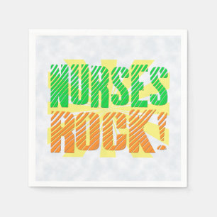 Verpleegkundigen Rock, Oranje/Green Fun Nurse Servetten
