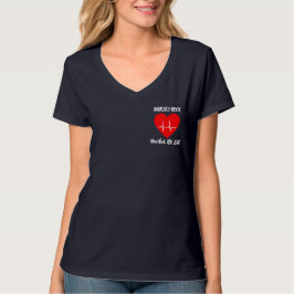 Verpleegkundigen Rocken Hart Liefde EKG RN T-shirt