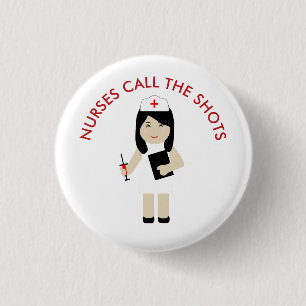 Verpleegkundigen roepen de Schoenen Stomme Verplee Ronde Button 3,2 Cm