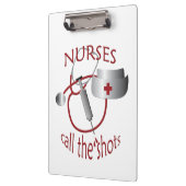 Verpleegkundigen roepen het klembord van de schoen (Links)