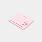 Verpleegkundigen roze harten post-it® notes (Schuin)