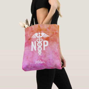 Verpleegkundigen Roze Oranje Manuscript Aangepast Tote Bag