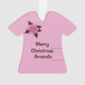 Verpleegkundigen scrubs Eenvormig kerstroze 3 Ornament (voorkant)