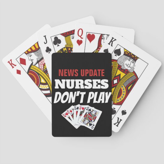 Verpleegkundigen spelen geen kaarten die kaarten a (Achterkant)