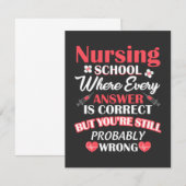 Verpleegkundigen | Student verpleegschool Bedankkaart (Voorkant / Achterkant)