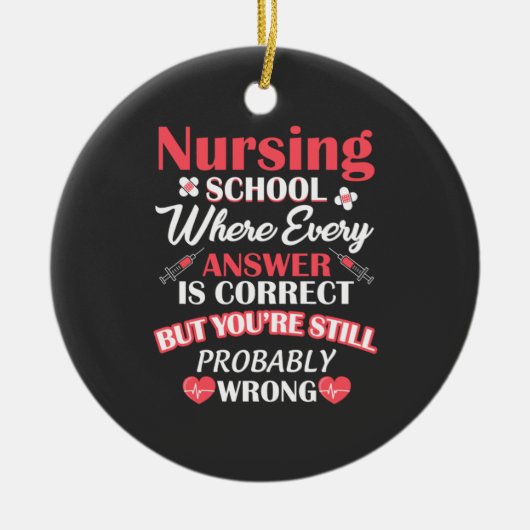 Verpleegkundigen | Student verpleegschool Keramisch Ornament (Voorkant)