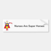Verpleegkundigen Super Hero Bumpersticker (Voorkant)