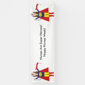Verpleegkundigen Super Heroes (Brunette) Personali Spandoek (Verticaal)