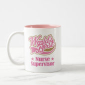 Verpleegkundigen Supervisor Cadeaut (Beste werelde Tweekleurige Koffiemok (Links)