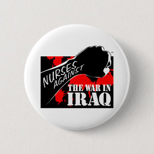 Verpleegkundigen tegen de oorlog in Irak Ronde Button 5,7 Cm
