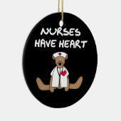 Verpleegkundigen van beer hebben T-shirts en gesch Keramisch Ornament (Rechts)