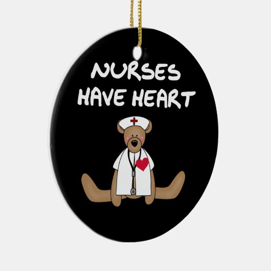 Verpleegkundigen van beer hebben T-shirts en gesch Keramisch Ornament (Rechts)