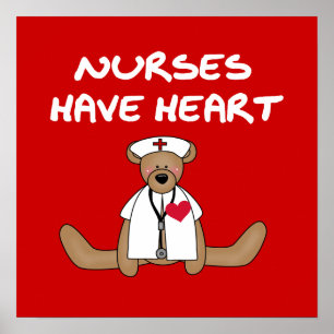Verpleegkundigen van beer hebben T-shirts en gesch Poster