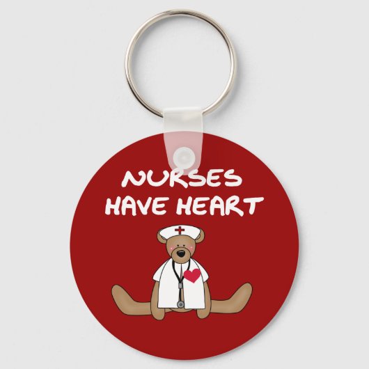 Verpleegkundigen van beer hebben T-shirts en gesch Sleutelhanger (Voorkant)
