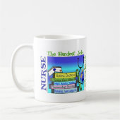 Verpleegkundigen van de hardste baan waar je van h koffiemok (Links)