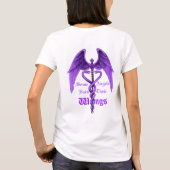 Verpleegkundigen verdienen hun Wings Caduceus Paar T-shirt (Achterkant)