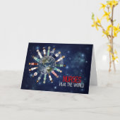 Verpleegkundigen Verhelen de wereld blanco Kaart (Gele Bloem)