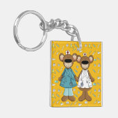 Verpleegkundigen verleiden van God. Cadeaubon Sleutelhanger (Voorkant Links)