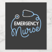 Verpleegkundigen | Verpleegkundigen van de verplee Wijn Etiket (Enkel label)