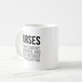 Verpleegkundigen versleten fort koffiemok (Voorkant links)