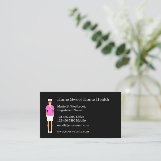 Verpleegkundigen Visitekaartjes thuiszorg (Staand voorkant)