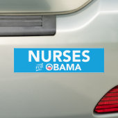 Verpleegkundigen voor Barack Obama Bumpersticker ( (Op auto)