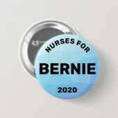 Verpleegkundigen voor Bernie Sanders 2020 Ronde Button 5,7 Cm (Voorkant /achterkant)