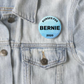 Verpleegkundigen voor Bernie Sanders 2020 Ronde Button 5,7 Cm (In situ)