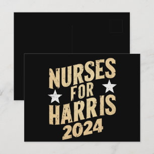 Verpleegkundigen voor Harris 2024 USA Briefkaart